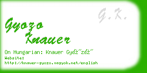 gyozo knauer business card